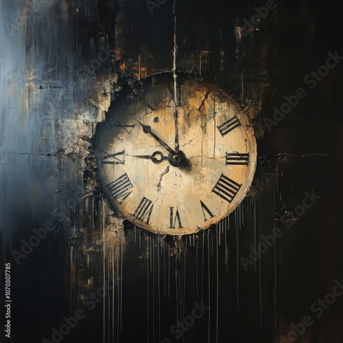 Wallpaper Mural Abstract Depth of Time in Artistic Painting Torontodigital.ca