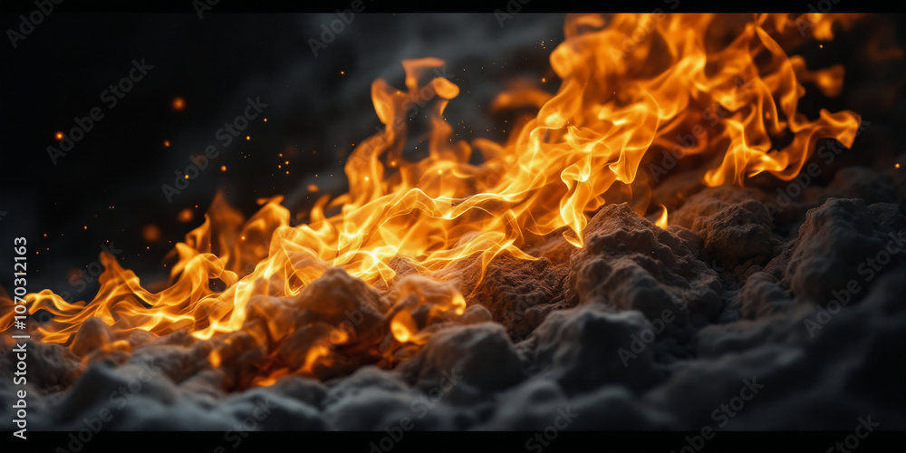 Fototapeta premium fire in the night