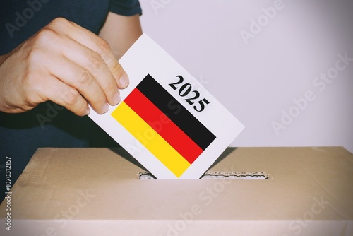 Konstfotografi German political election vote concept.