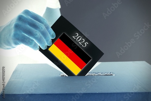 Konstfotografi German political election vote concept in 2025.