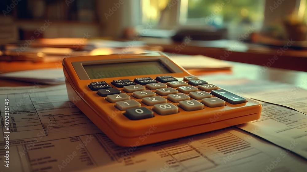 A financial planning scene unfolds with a calculator on a table amid scattered housing papers, emphasizing calculations essential for mortgage management. A financial planning scene unfolds with a calculator on a table amid scattered housing papers, emphasizing calculations essential for mortgage management.