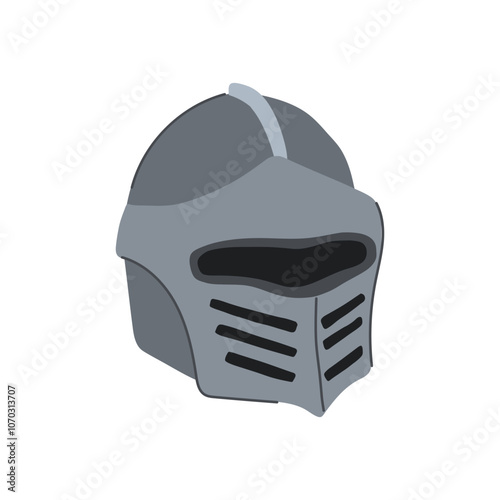 visor knight helmet cartoon. chainmail jousting, chivalry crest, plume gauntlet visor knight helmet sign. isolated symbol vector illustration