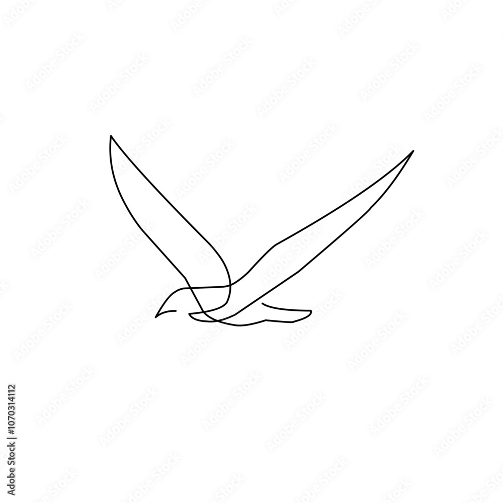Bird one line drawing Bird one line drawing