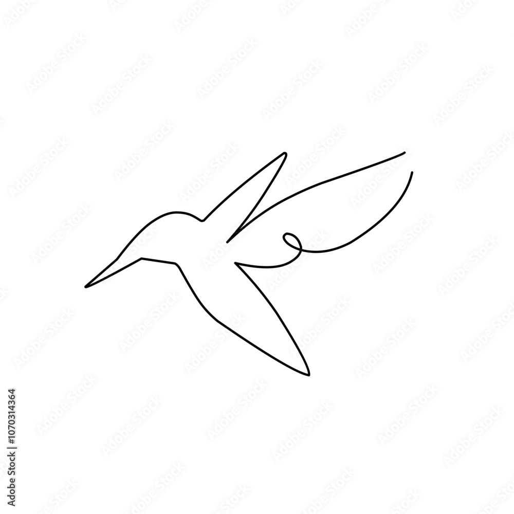 Bird one line drawing Bird one line drawing