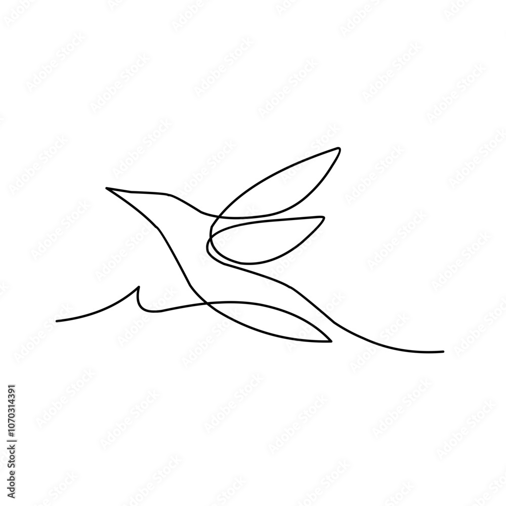 Bird one line drawing Bird one line drawing