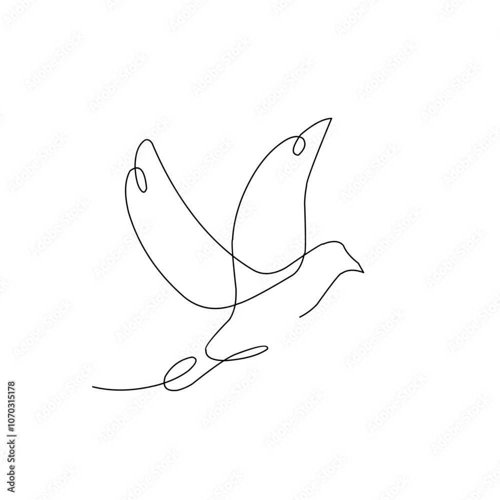 Bird one line drawing Bird one line drawing