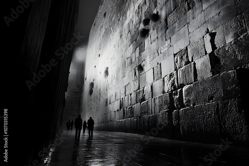 Wailing wall in jerusalem photo