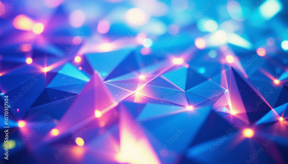 Fototapeta premium Digital Galaxy: The Neon Universe of Connections