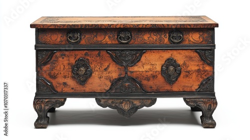 Discover the exquisite craftsmanship of an ornate vintage wooden chest that elevates home decor and storage solutions