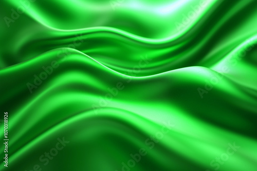 Green silk background, Created with Generative AI technology