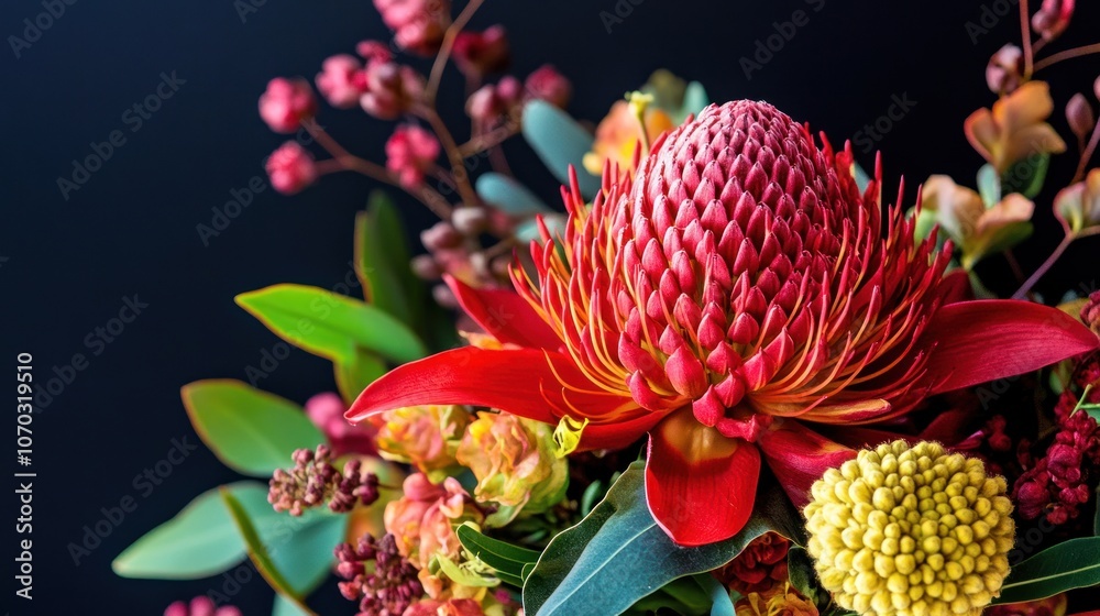 Vibrant Red Flower Bouquet Vibrant Red Flower Bouquet