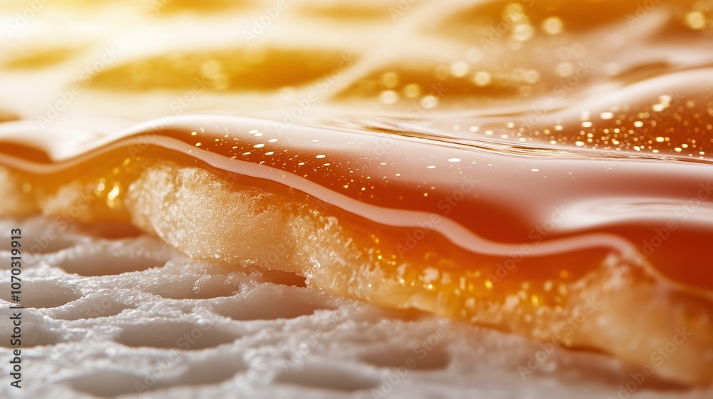 Melting Caramel Over Creamy Layer Melting Caramel Over Creamy Layer