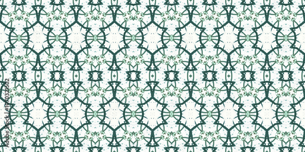 Fototapeta premium Seamless kaleidoscope pattern. The texture of the woven pattern. Endless pattern