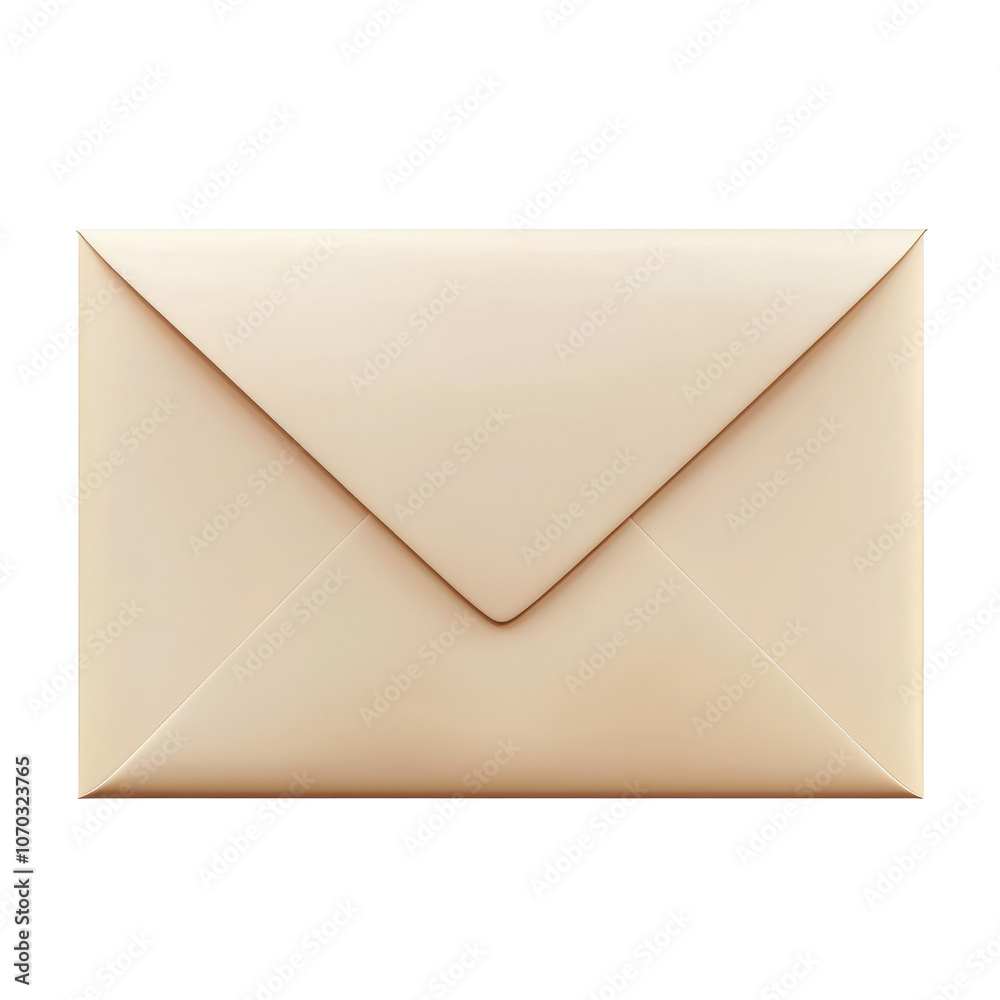 A simple, elegant envelope featuring a pointed flap and smooth surface, ideal for sending letters or invitations., isolated on a transparent background. A simple, elegant envelope featuring a pointed flap and smooth surface, ideal for sending letters or invitations., isolated on a transparent background.