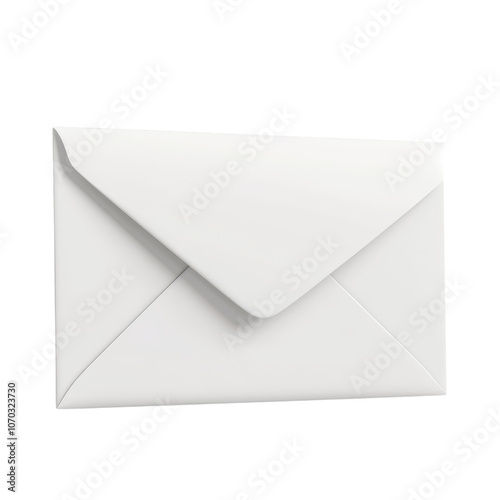 A plain white envelope with a pointed flap, designed for sending letters or cards.