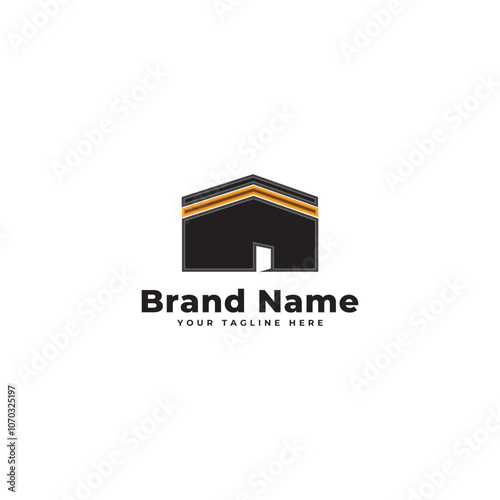 Kaaba logo, Makka logo vector template