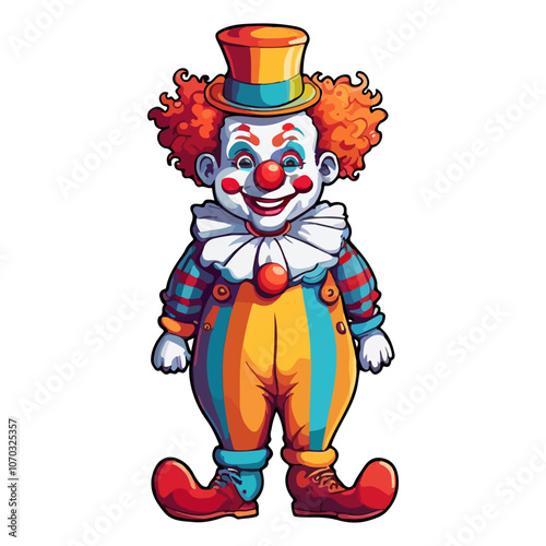 cute clown vector illustration ai generated