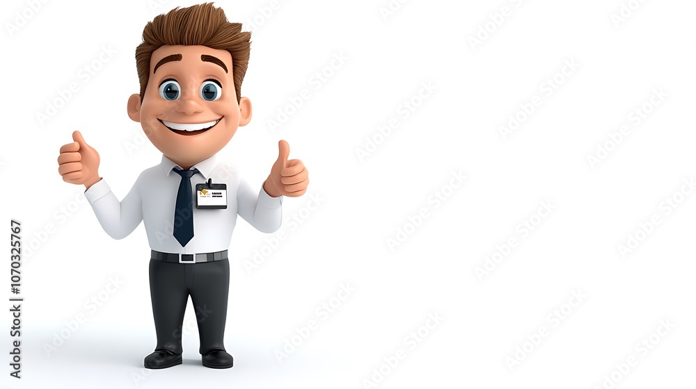 3D Character of Welcoming Hotel Receptionist 3D Character of Welcoming Hotel Receptionist