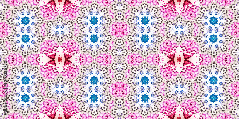 Seamless kaleidoscope pattern. The texture of the woven pattern. Endless pattern Seamless kaleidoscope pattern. The texture of the woven pattern. Endless pattern