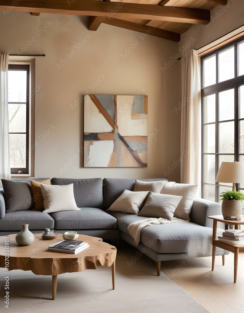 Fototapeta premium Modern living room interior. 