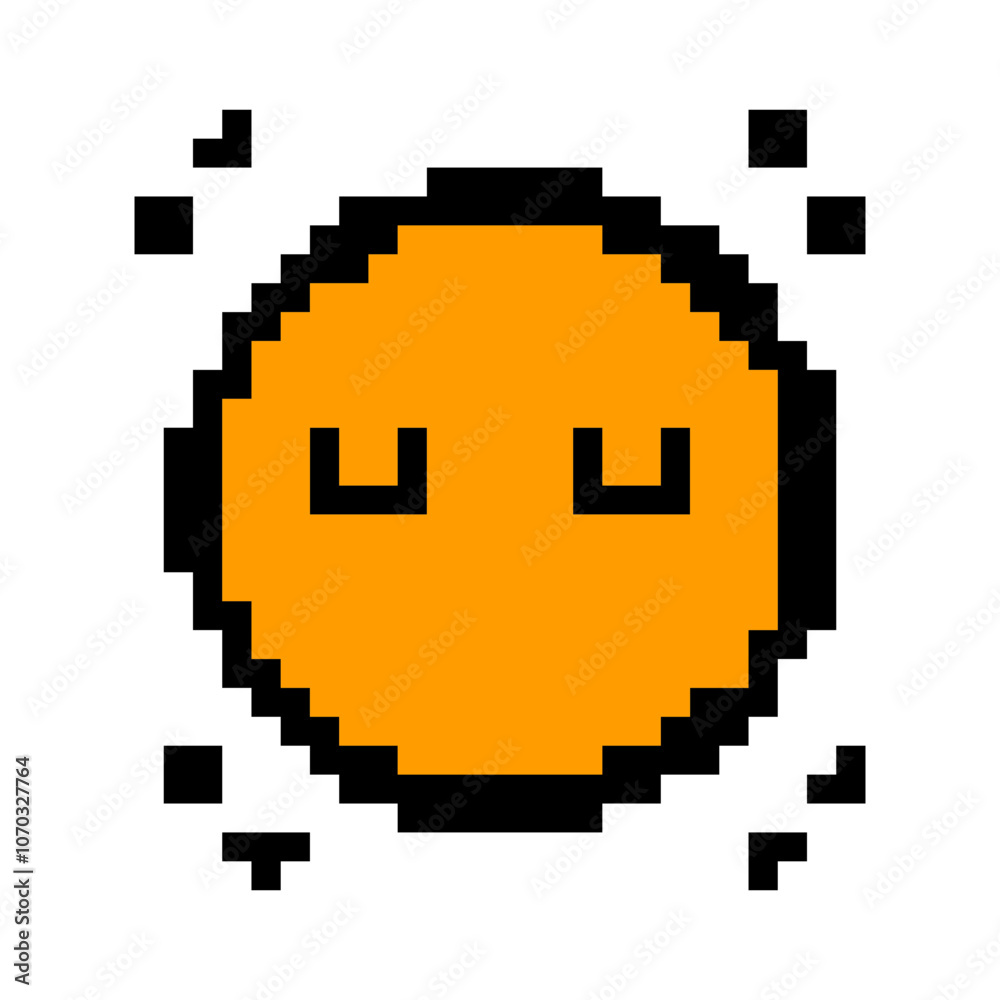 Obraz premium face pixel icon. Pixel icon style. Pixel game icon. 