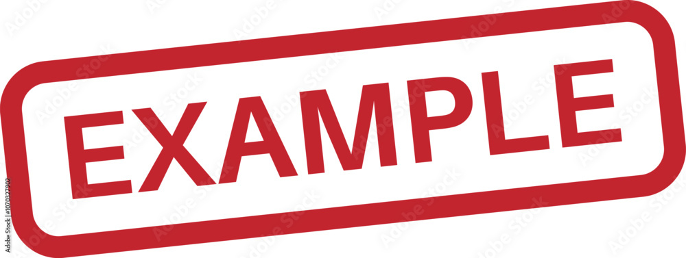 Example stamp icon isolated on white background . Red example stamp . Vector Example stamp icon isolated on white background . Red example stamp . Vector