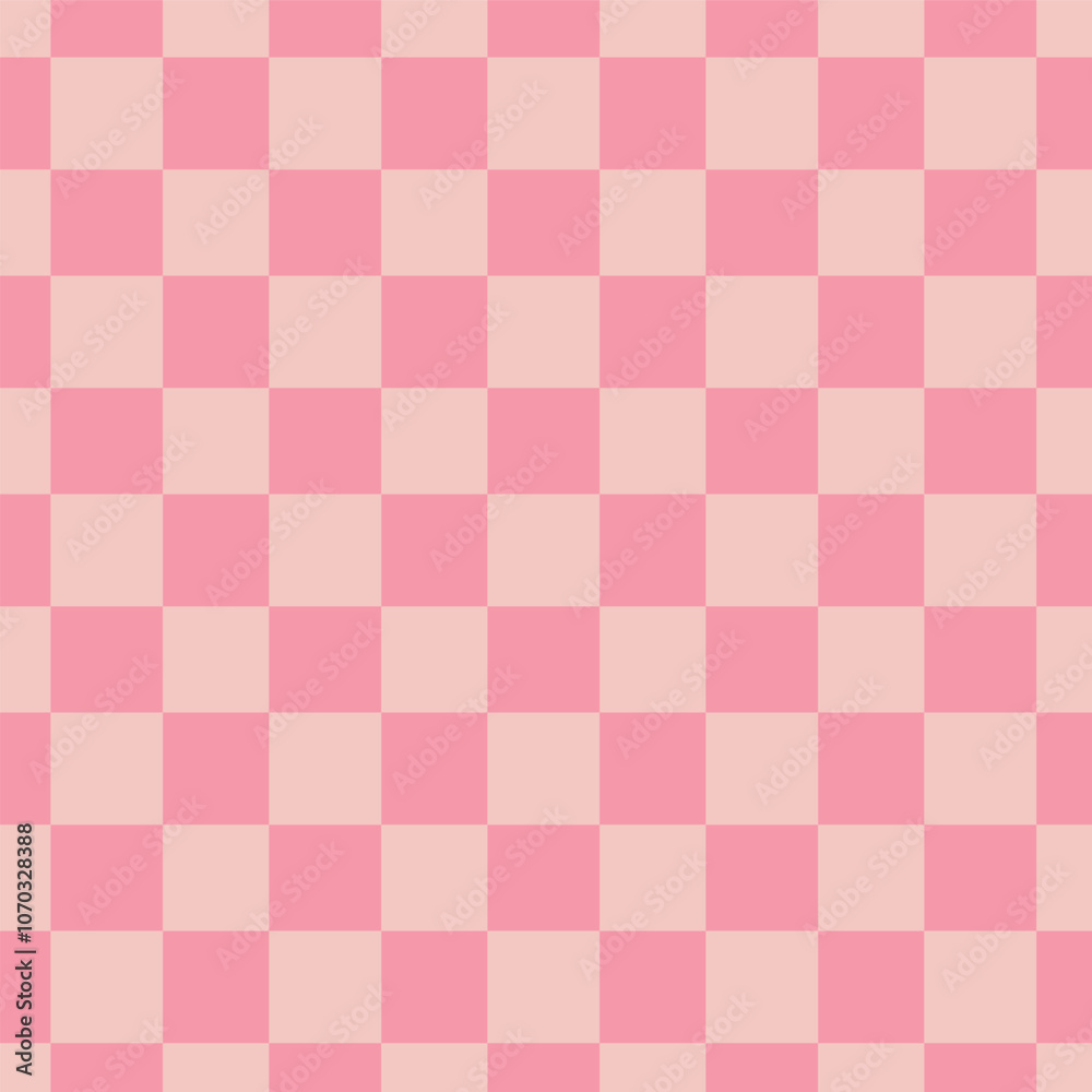 Soft pink checkered background. Vintage grid backdrop. Lilac colours ornament.