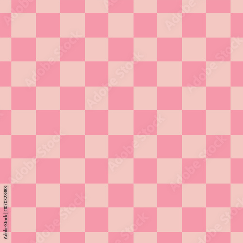 Soft pink checkered background. Vintage grid backdrop. Lilac colours ornament.
