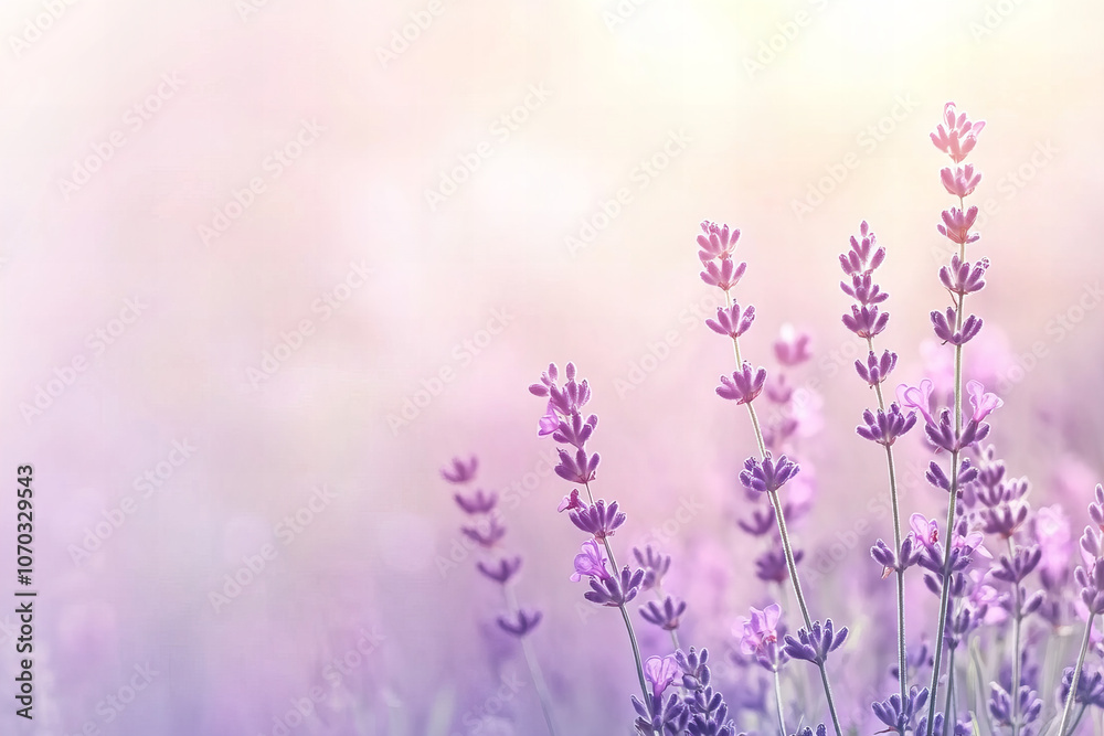 Naklejka premium Soft Pastel Lilac and Lavender Floral Backgrounds with Romantic Petal Patterns for Elegant, Modern, and Seasonal Design Inspiration