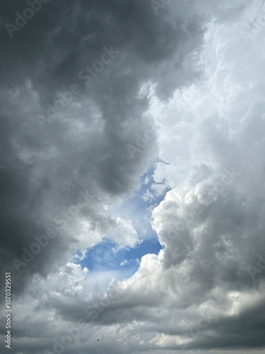 Grey and white clouds