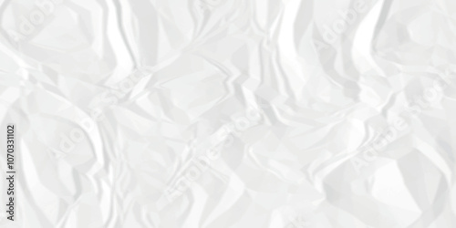 	
White crumpled paper texture. White wrinkled paper texture. White paper texture. White crumpled and top view textures can be used for background of text or any contents.