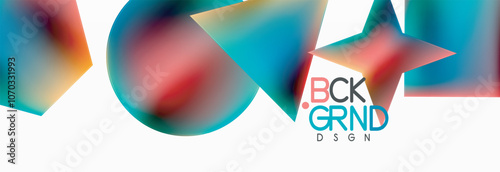 Fluid color geometric shapes abstract background. Vector Illustration For Wallpaper, Banner, Background, Card, Book Illustration, landing page