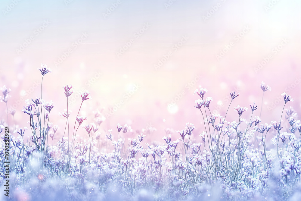 Fototapeta premium Dreamy Lavender and Soft Purple Floral Backgrounds with Delicate Petals and Romantic Blossoms for Elegant, Minimalist, and Seasonal Art Designs