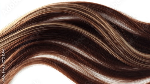 Glossy Brown Hair with Blonde Highlights