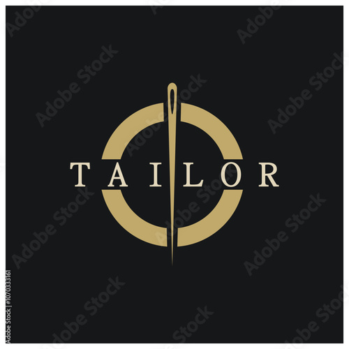 tailor logo icon illustration template combination of buttons for clothes, thread and sewing machine, for clothing product design, convection companies, fashion in vector form