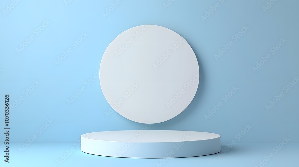 Minimalist podium for product presentation, featuring clean lines and a sleek design, perfect for showcasing items in a professional and stylish setting