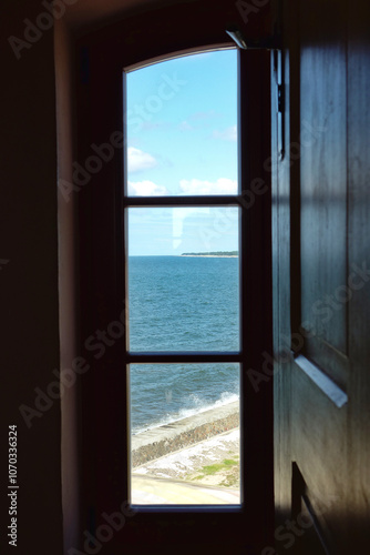 A window overlooking the Baltic Sea