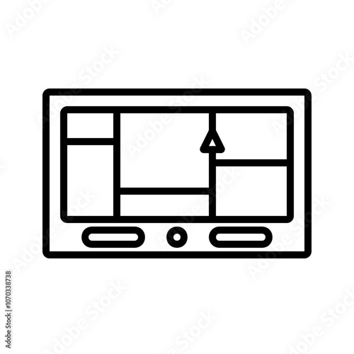 Outline icon for web. Spare car parts icon