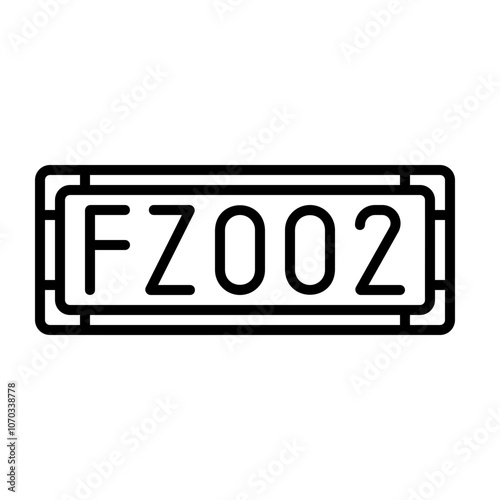 Outline icon for web. Spare car parts icon