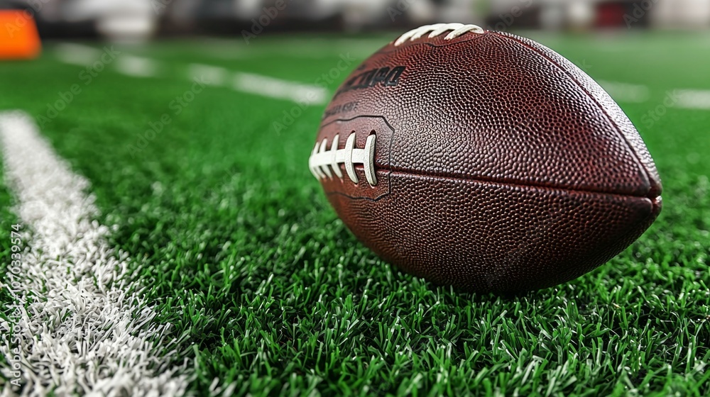 Obraz premium Highquality stock image of football on green field