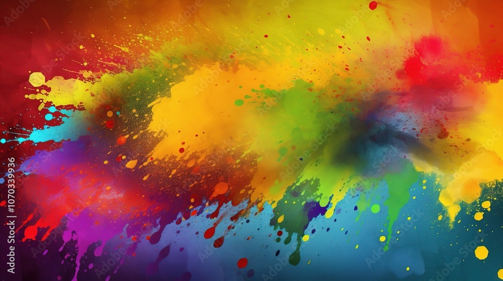 Fototapeta premium Vibrant Splash of Colorful Paint in Abstract Design