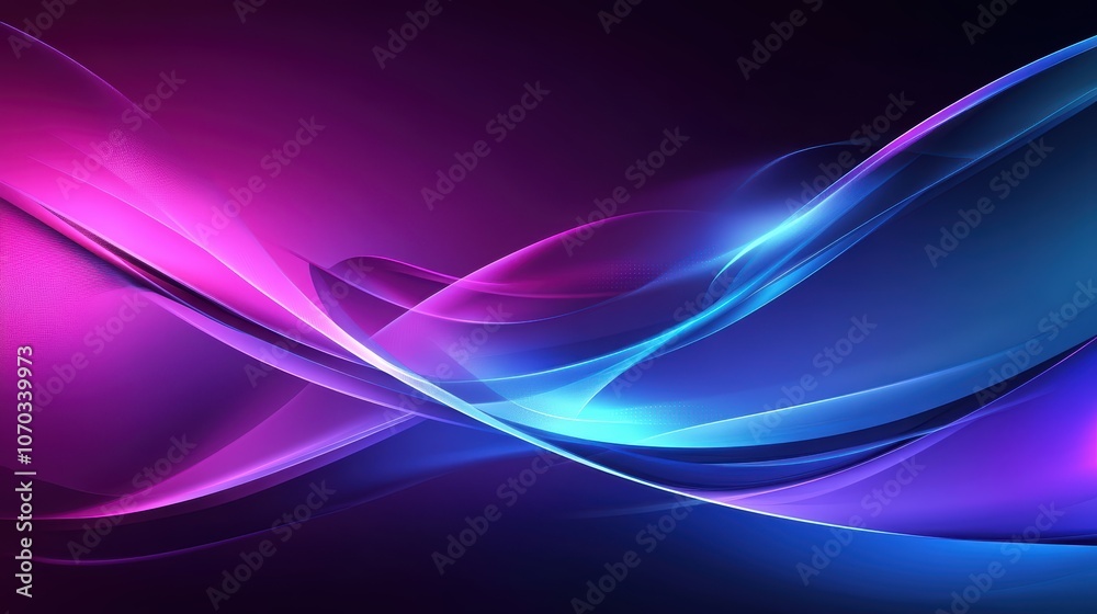 Neon Light Abstract Background with Stripes Neon Light Abstract Background with Stripes