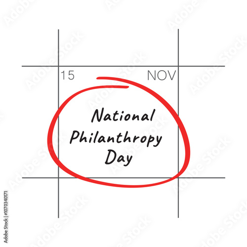 National philanthropy day, November 15.