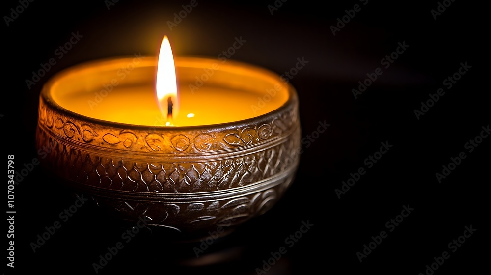 Close-up of a candle burning brightly in complete darkness, with detailed wax drips and a gentle flicker, highlighting the candle’s glow against the surrounding blackness Close-up of a candle burning brightly in complete darkness, with detailed wax drips and a gentle flicker, highlighting the candle’s glow against the surrounding blackness