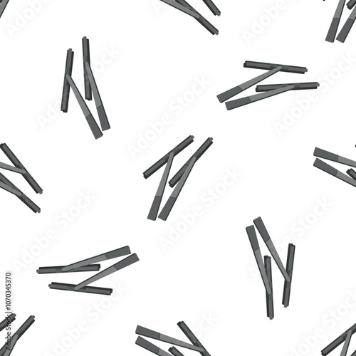 Repeating monochrome pattern featuring crossed pocky sticks, ideal for food themed backgrounds and designs