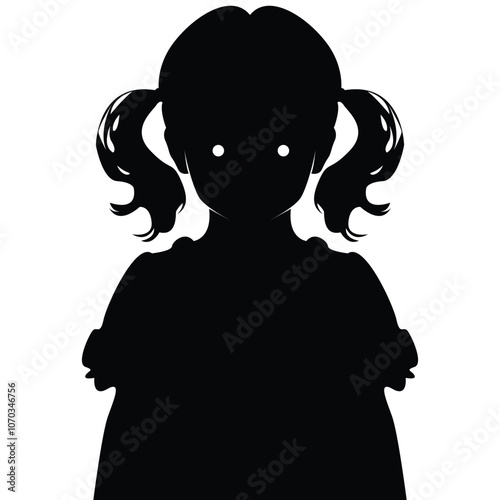 Mysterious Girl Silhouette Generative AI