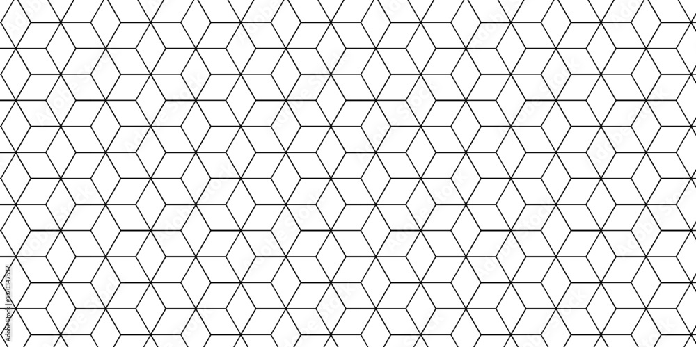 Fototapeta premium Abstract white geometric style minimal blank cubic. Geometric pattern illustration mosaic, square and triangle wallpaper. seamless triangles shap texture vector grid.