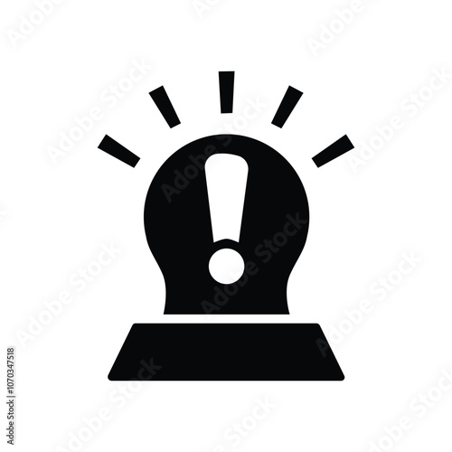 Definitive Alarm Signal Icon Generative AI
