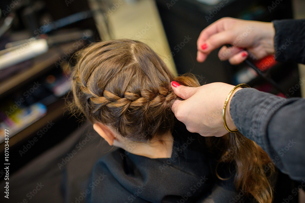 Fototapeta premium Coiffure, chignon de mariage