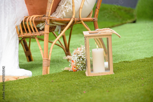 Décoration extérieure de mariage, cérémonie laïque, champêtre, campagne